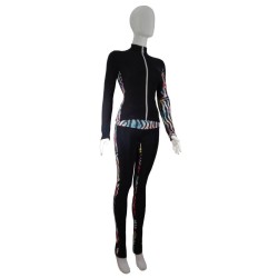 Pantalon de patinage artistique Thuono Animal noir